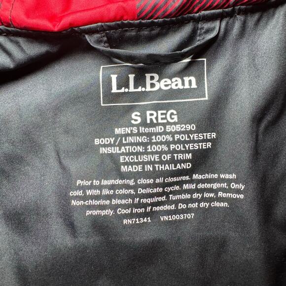 LL Bean Katahdin Pullover Quilted Jacket Puffer PrimaLoft Buffalo Check Womens S - Picture 4 of 6